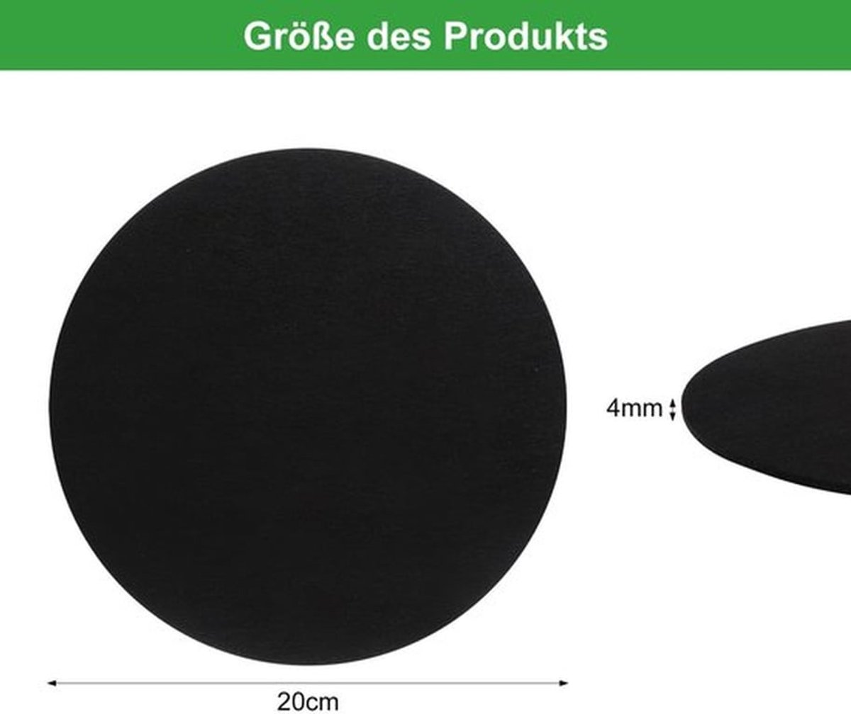 Vilten Onderzetters 6 Stuks - Grote Rond - Afwasbaar - Tafelbeschermer - Herbruikbaar - 20 cm - Tafelonderzetters
