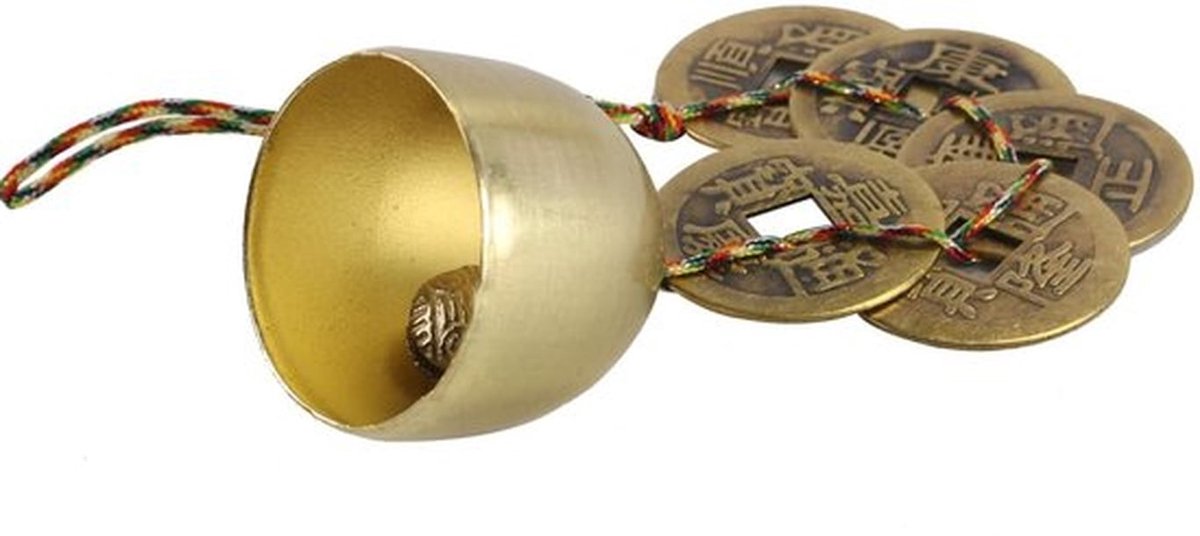 Windgong Geluksboom - 2 Stuks - Metalen Bellen - Tuindecoratie - Feng Shui - Afmetingen 17 cm - Natuurlijke Uiterstraling
