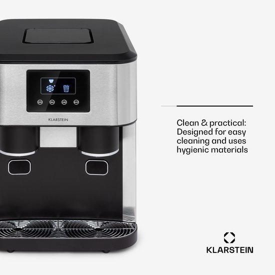 Klarstein Eiszeit Crush Ijsblokjesmachine - 2 Formaten - Crushed ice - Zilver van Klarstein — afbeelding 4