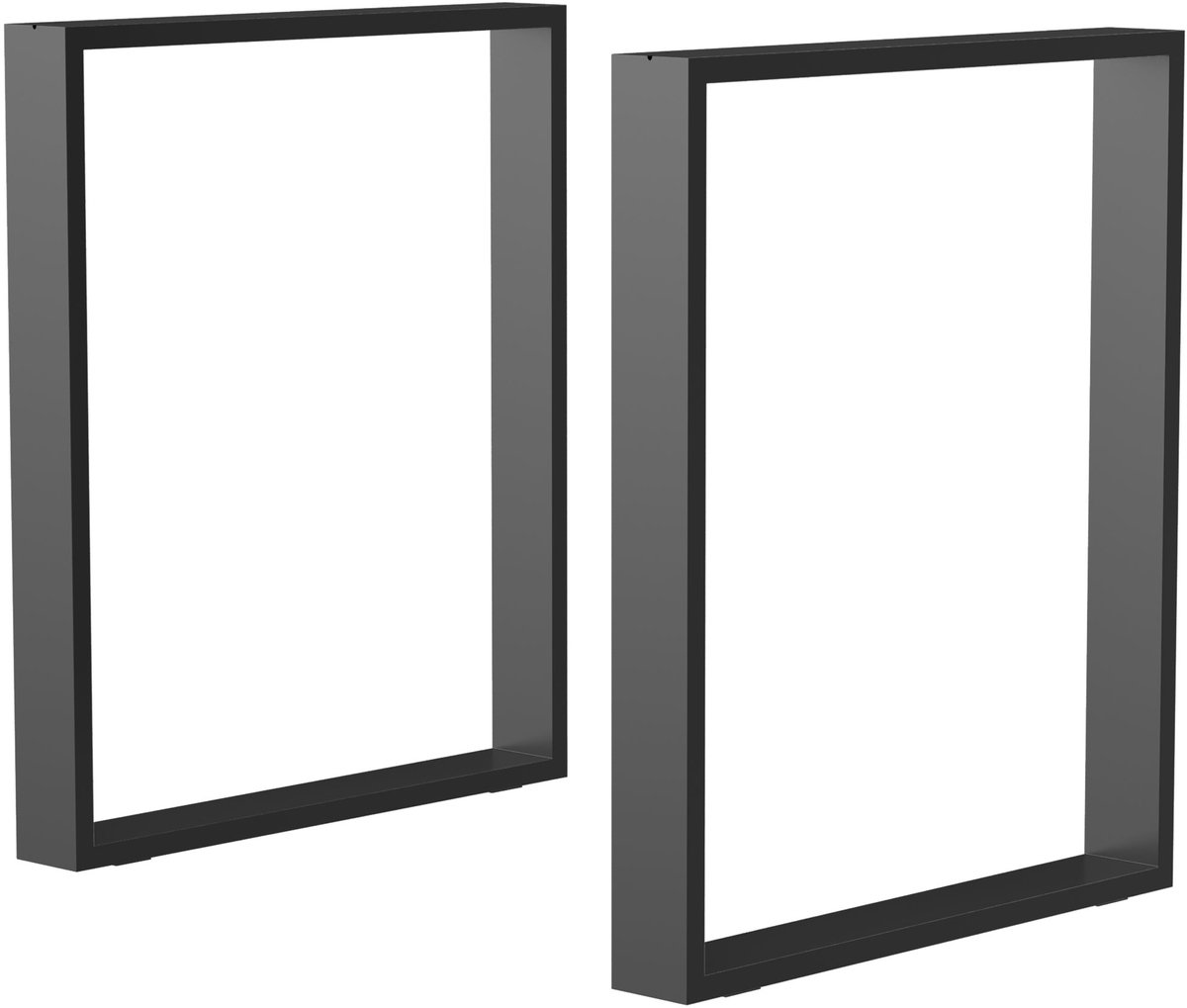 HOMCOM - Tafelpoten - Staal - 60x8x72cm - Zwart