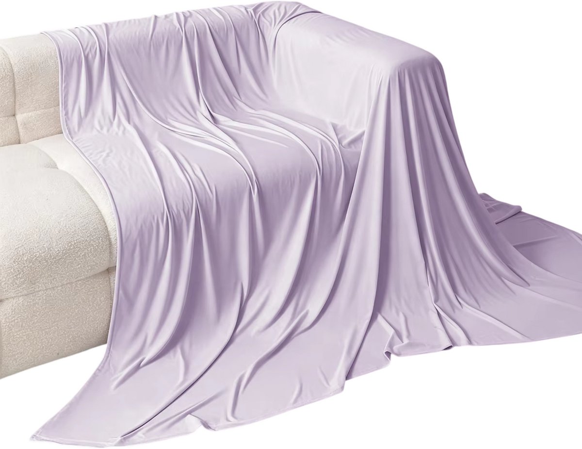 Koeldeken Zomer – Verkoelend Zomerdekbed, Ademend en Lichtgewicht, Ultra Zachte Deken voor Bed en Bank - Paars - 230X230 CM