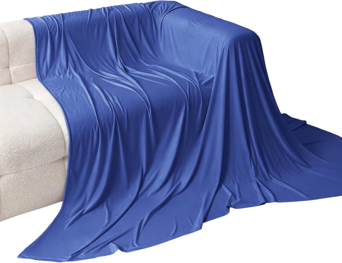 Koeldeken Zomer – Verkoelend Zomerdekbed, Ademend en Lichtgewicht, Ultra Zachte Deken voor Bed en Bank - Blauw - 230X230 CM