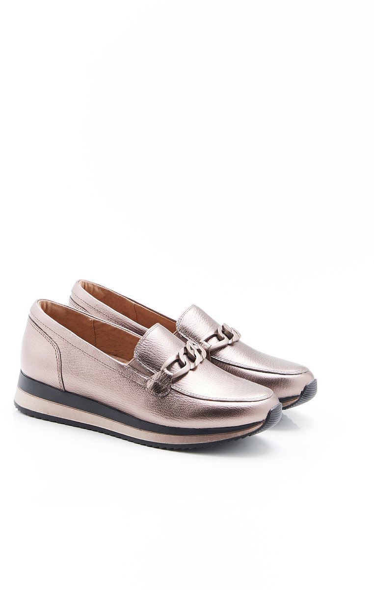 Damart - Amortyl mocassins met kettingdetail - Dames - Grijs - 41
