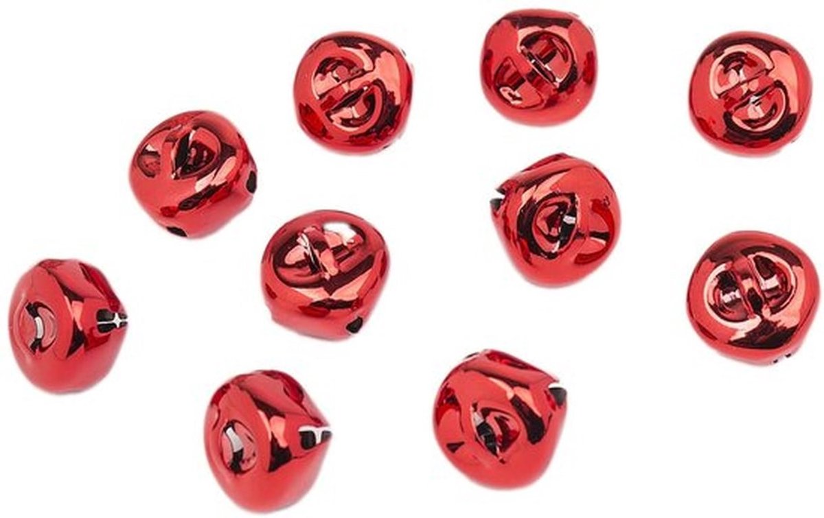 Pack van 100 Rode Mini Belletjes voor Creatieve Projecten - Metalen Bellen voor Sieraden en Decoratie