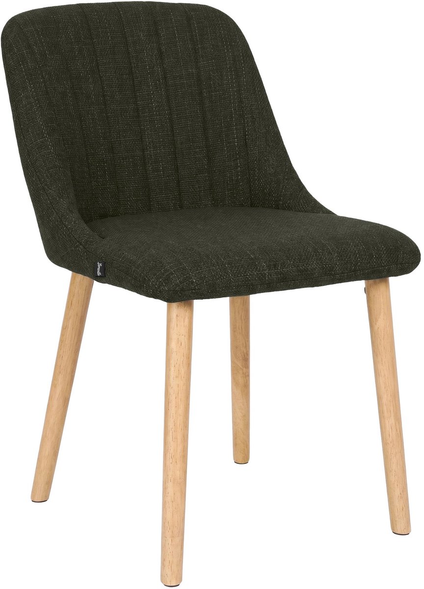 CLP Eetkamerstoel Arie - Houten Onderstel - Scandinavisch - Stof/groen