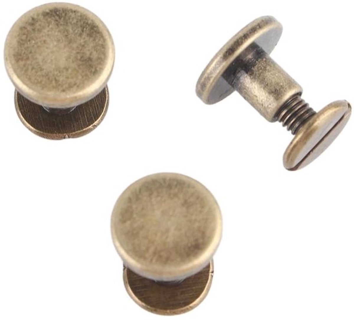 Platte kop klinknagels - 20 stuks - Voor jas, cap en zakken - Decoratie - 6.5mm