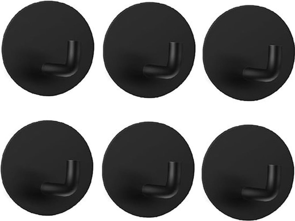 Deze set van 6 handdoekrekken is voorzien van zwarte, zelfklevende haken van roestvrij staal die niet hoeven te worden geboord. De zelfklevende handdoekhaken zijn geschikt voor badkamers, keukens, woonkamers, kantoren en andere vergelijkbare ruimtes.