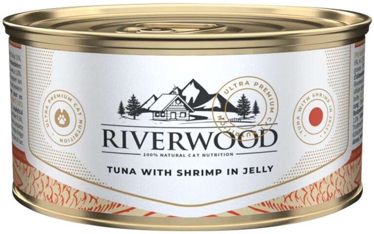 Riverwood Riverwood - Natvoer Kat - Tonijn en Garnaal - 85gr