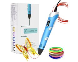3D-pen - 3D-pen beginnersset (blauw) - 3D-pen tekenset - Educatief speelgoed voor kinderen en volwassenen