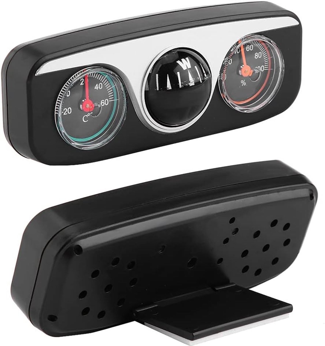 3-in-1 Navigatiekompas voor Auto en Vrachtwagen - Elektronisch Kompas met Thermometer en Hygrometer voor Interieur en Buitengebruik