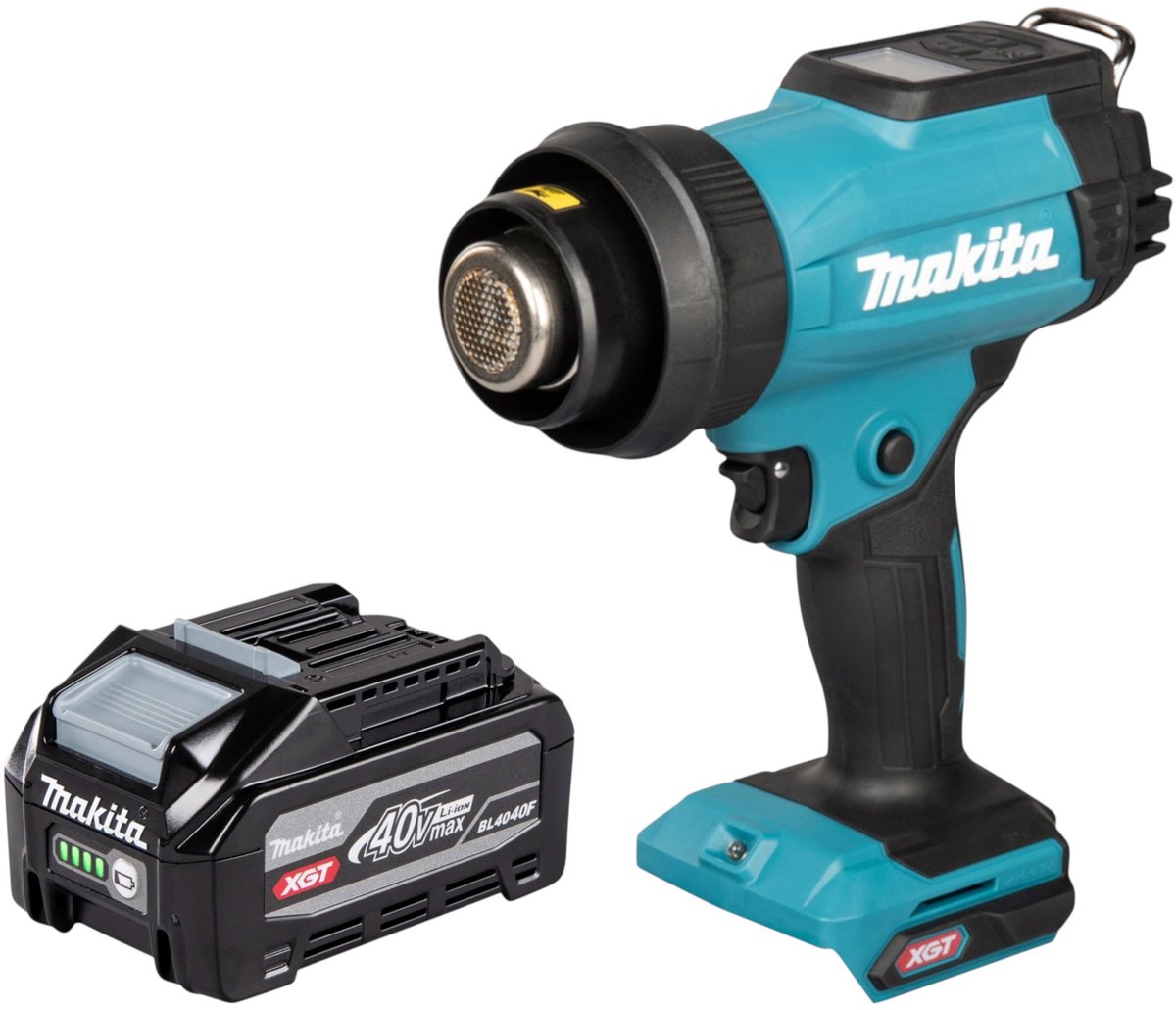 Makita HG 001 GU101 accu-heteluchtpistool 40 V max. 600 °C + 1x accu 4,0 Ah + koffer - zonder oplader