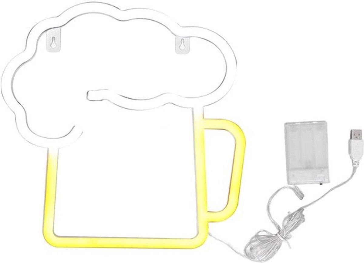 Bierbord Neon LED - Waterdicht - USB/Batterij Aangedreven - ABS Materiaal - Wanddecoratie - Feestjes/Evenementen - Neonlicht