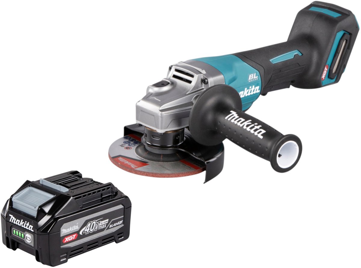 Makita GA 016 GZ accu haakse slijper 40 V max. 125 mm borstelloos XGT Solo - zonder accu, zonder oplader