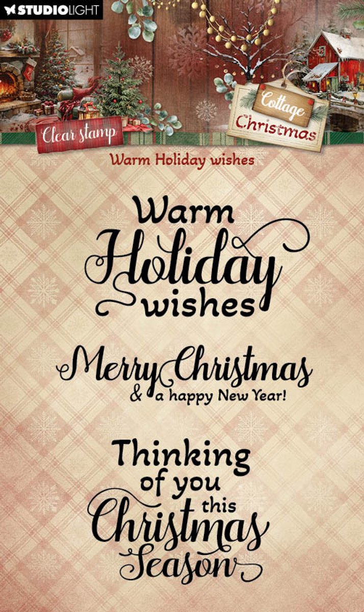 Clear stamps Holiday wishes - Cottage christmas nr. 958