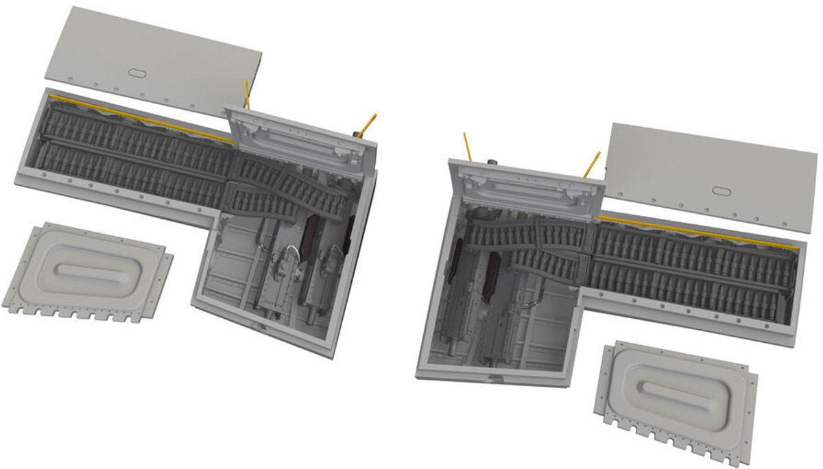 Eduard Modelbouwpakket - 632216 PRINT - Wapenruimen voor North American P-51 B/C Mustang - Resin onderdeel - 1:32 - Modelbouw