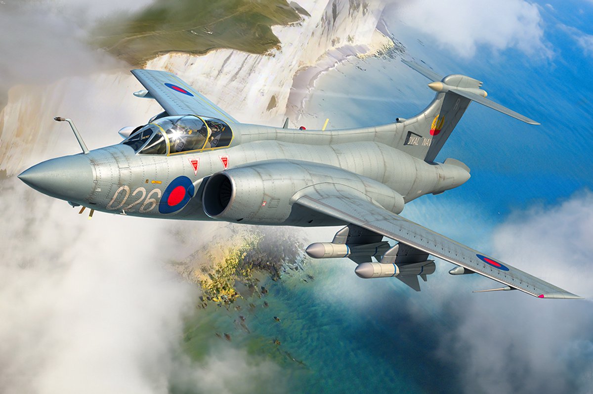 Trumpeter Modelbouwpakket Militaire voertuigen - 05845 Blackburn Buccaneer S.2D - Britse Straaljager Plastic - 1:48 - Modelbouw