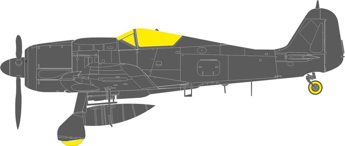 Eduard Modelbouwpakket - EX1190 TF Maskering Set voor Focke Wulf Fw-190 A-8 - Accessoires set - 1:48 - Modelbouw