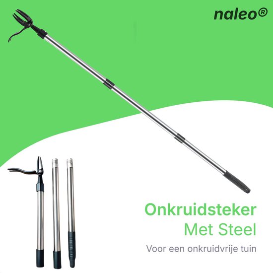 Naleo™ Onkruidsteker Met Steel - Onkruidtrekker - Onkruidstekers - Onkruidverwijderaars - Onkruidbestrijding - Onkruidverwijderaar - Paardenbloemsteker - Zonder Te Bukken van Naleo™ — afbeelding 2