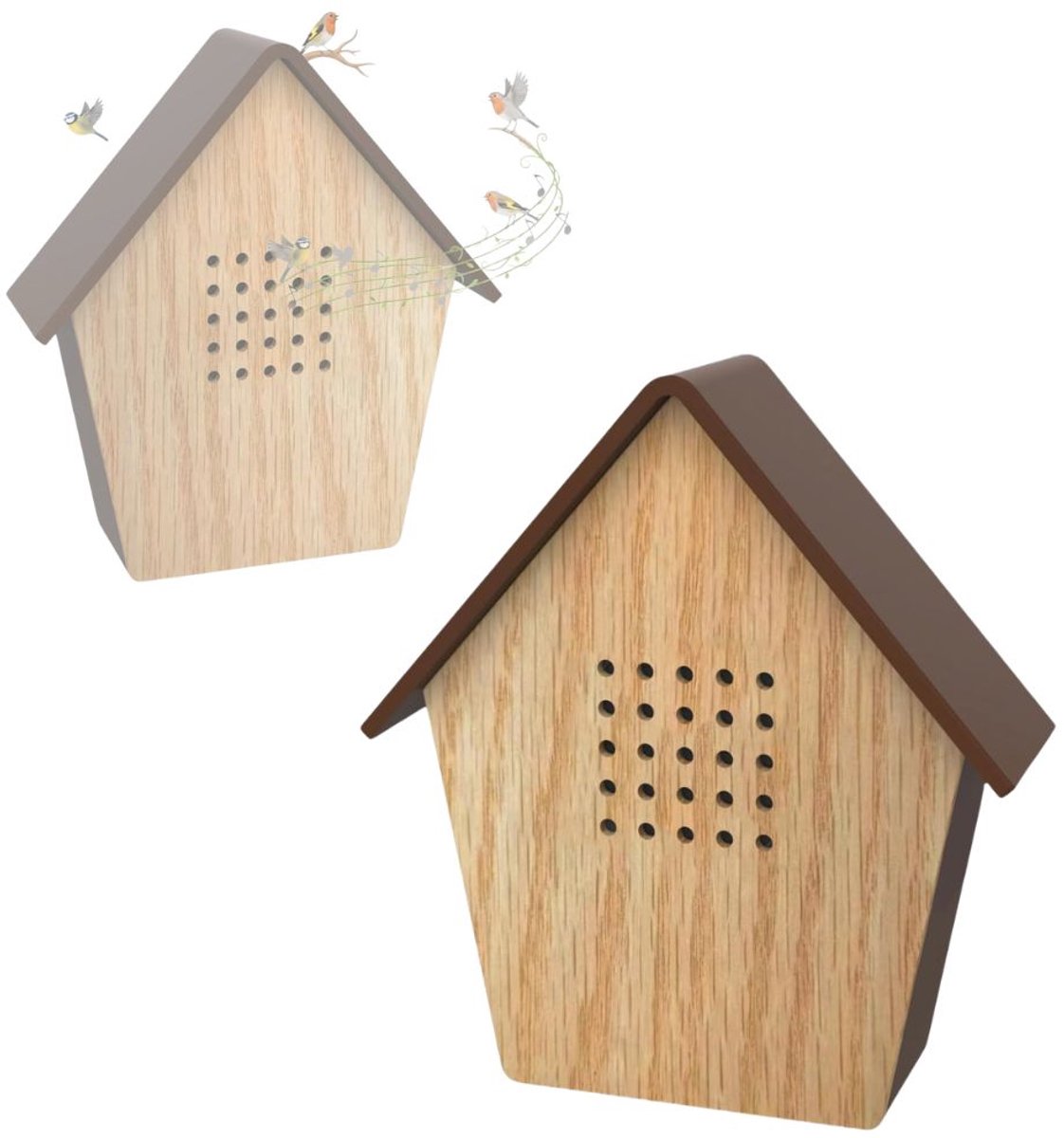 Zavio® Vogelhuisje met Geluid - Vogelgeluiden Huisje voor op Toilet - Vogelgeluiden Huisje met Sensor