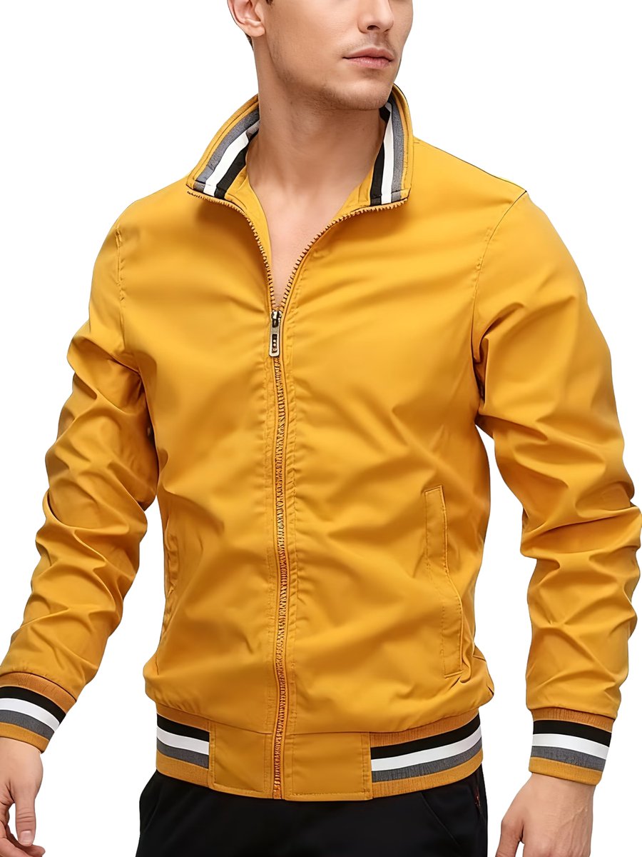 Currero Zomerjas Heren Tussenjas Zomerjack Volwassenen Windjack Windbreaker Outdoor Oranje