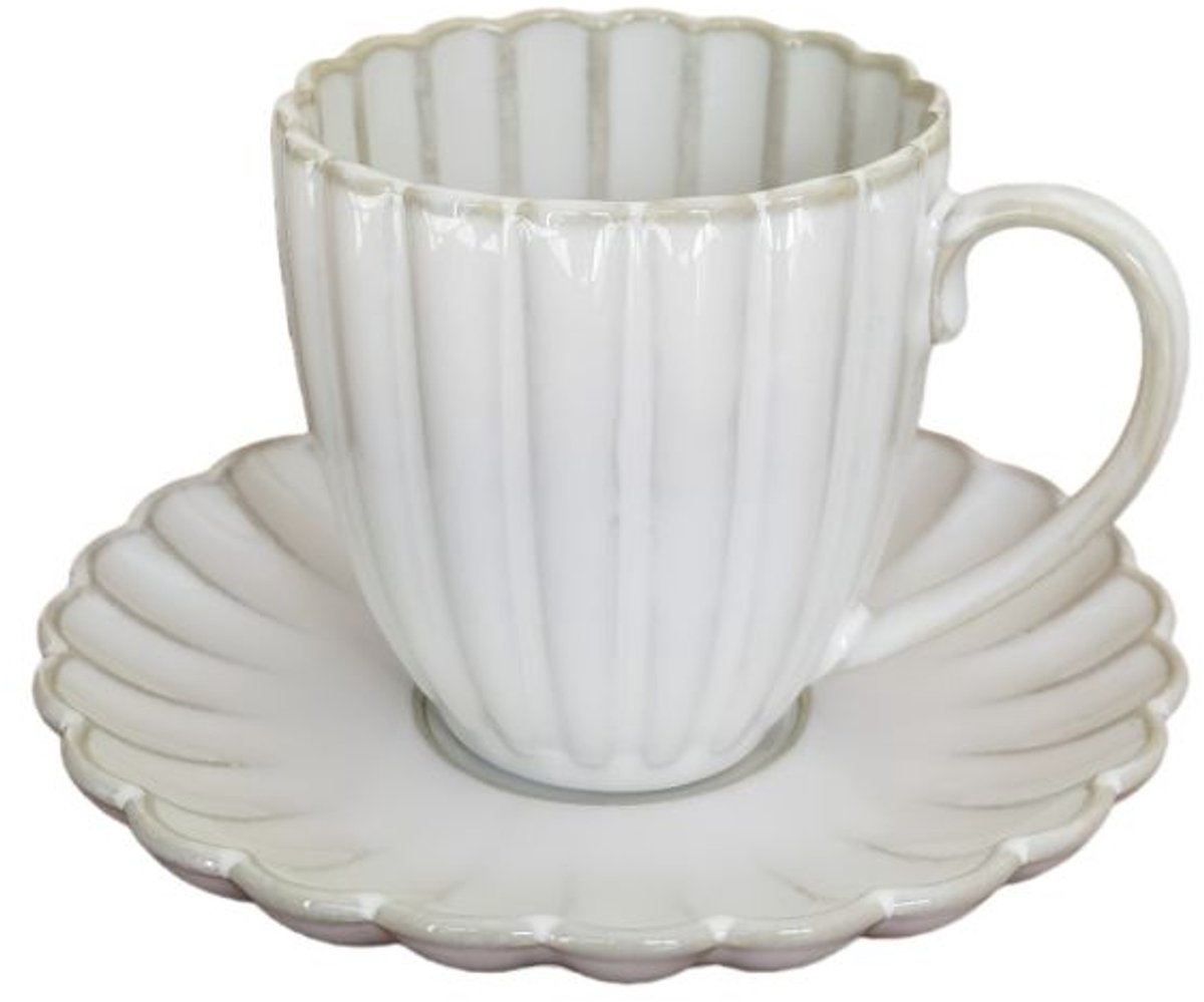 Bricard Paris Koffieset - 12-delig - Beige - 275ml - Porselein - Koffiekopjes