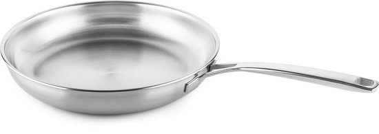 DUCQ Koekenpan Ø 28 cm - RVS - 3-laags - Inductie geschikt - Geen anti-aanbaklaag
