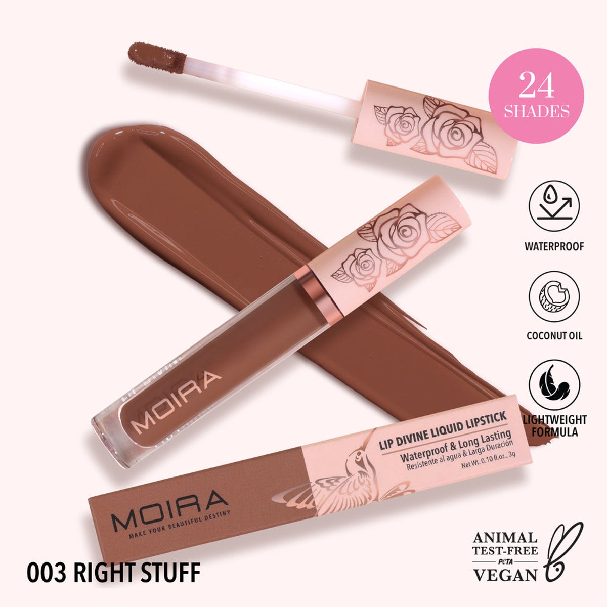 Moira - Lip divine - Liquid lipstick - 03 - Right stuff