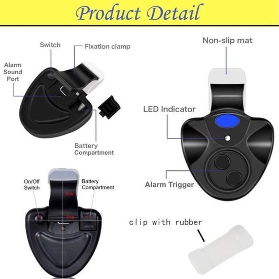 LISM-Elektronische beetmelder - 3-pack - LED-lichtsignaal - geluidsalarm - voor nachtvissen van lism — afbeelding 5