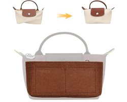 Mini-tasorganizer - Tote Bag Organizer - Bag Organizer - handtas organizer – 14,5 x 4 x 8,5 cm – Geschikt voor rugzakken, handtassen, enz. – Miniformaat – Past in Longchamp Mini-tassen-Tas Organizer met Meerdere