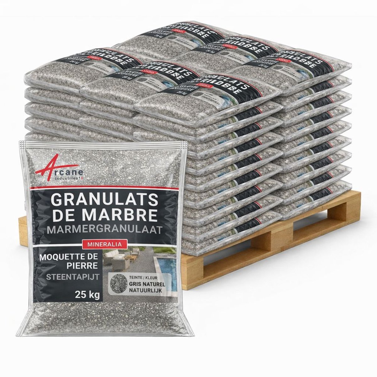 Granulaten voor Steentapijt - Decoratief Gekalibreerd Marmer - Hoge Sterkte & Drainerend : MINERALIA