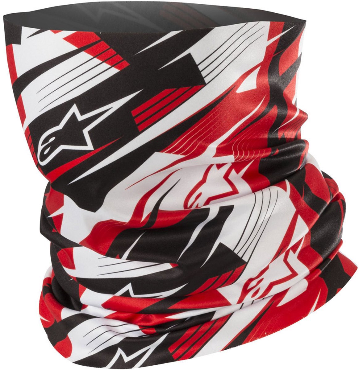 Alpinestars Blurred Nekwarmer Zwart Wit Rood -