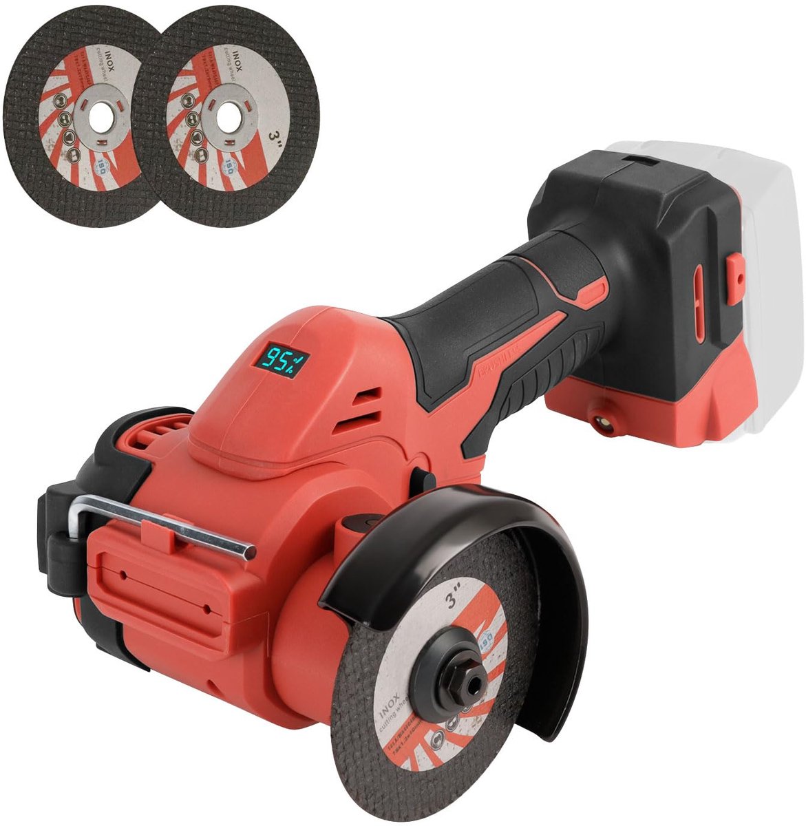 Accu Haakse Slijper 18V – 76 mm Mini Slijptol – 20000 RPM – Brushless – LED Display – Zonder Accu
