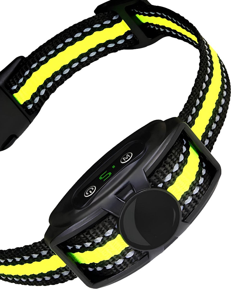 VALI® Anti Blafband - Anti Blaf Apparaat - Trainingshalsband Voor Grote en Kleine Honden - Geel - 7cm x 4cm x 3cm