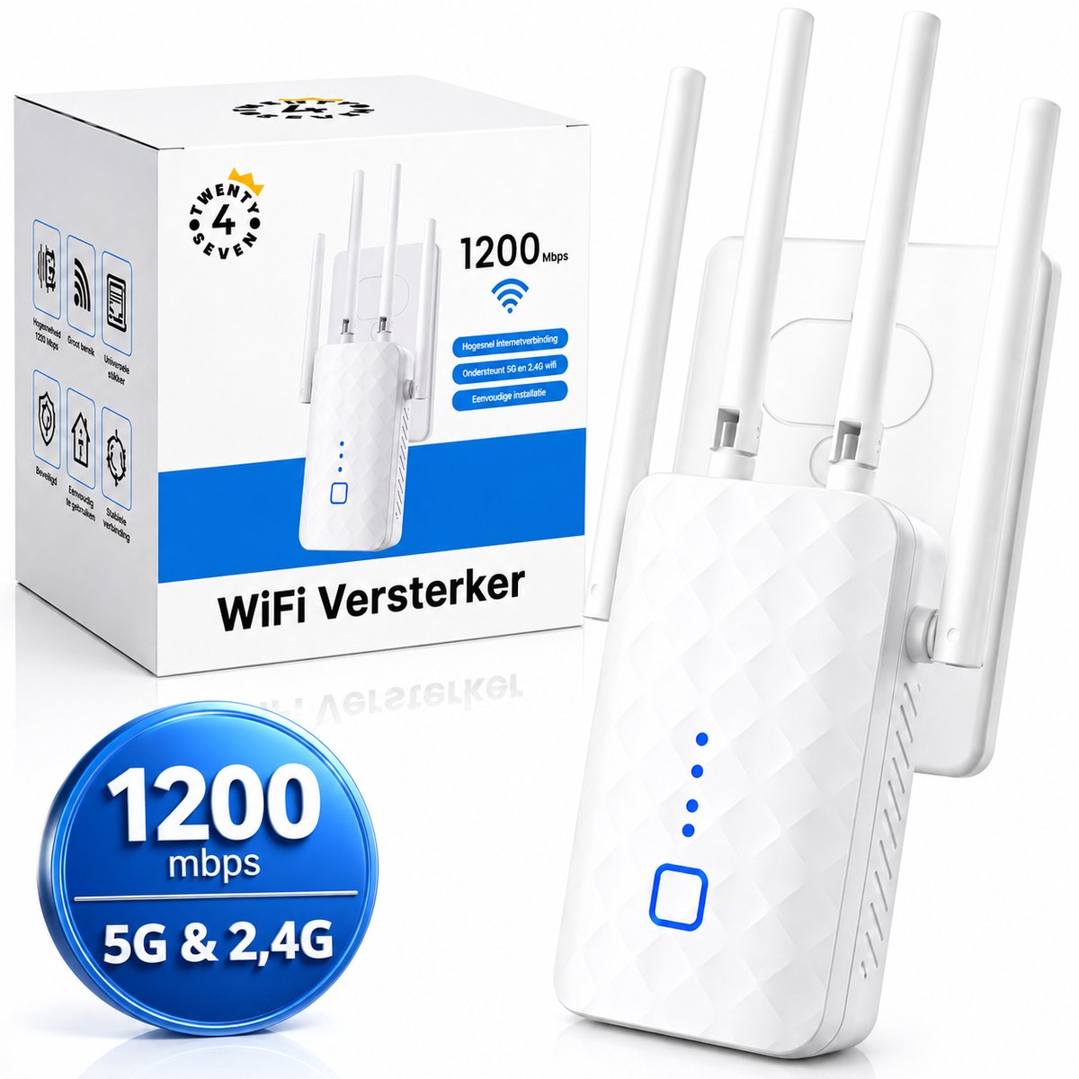 Twenty4seven WiFi Versterker Stopcontact - WiFi Router 1200 - Twenty4seven® - €23,95