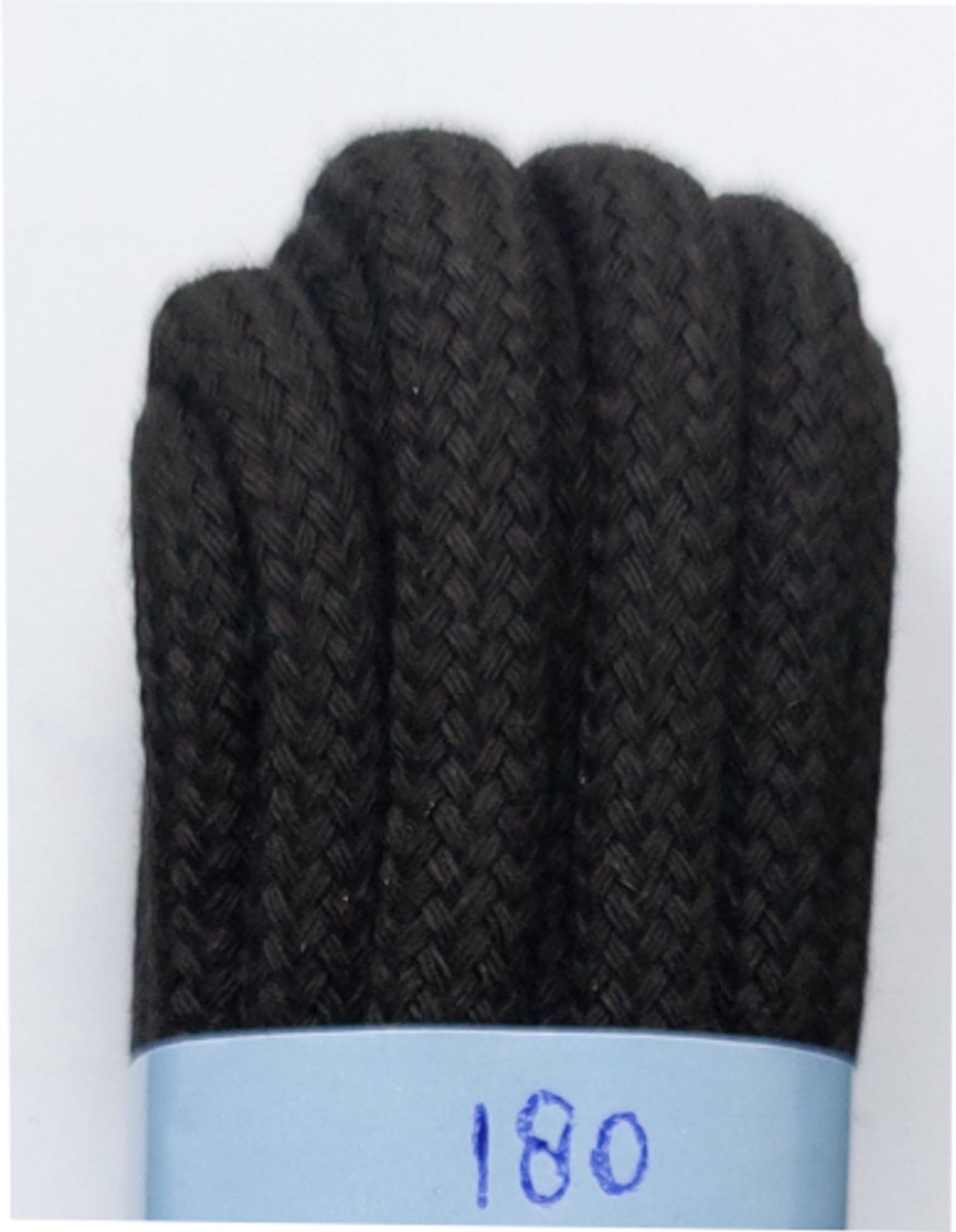 Gala Veter - Zwart - Extra Dik Rond - Lengte 180 cm - Dikte 6 mm - Schoenveter