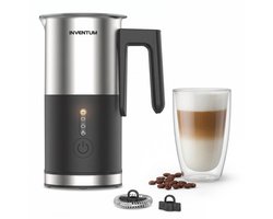 Inventum MK355S Elektrische Melkopschuimer - Warm & koud schuim - Verwarmen - 115/240 ml - Zwart/RVS
