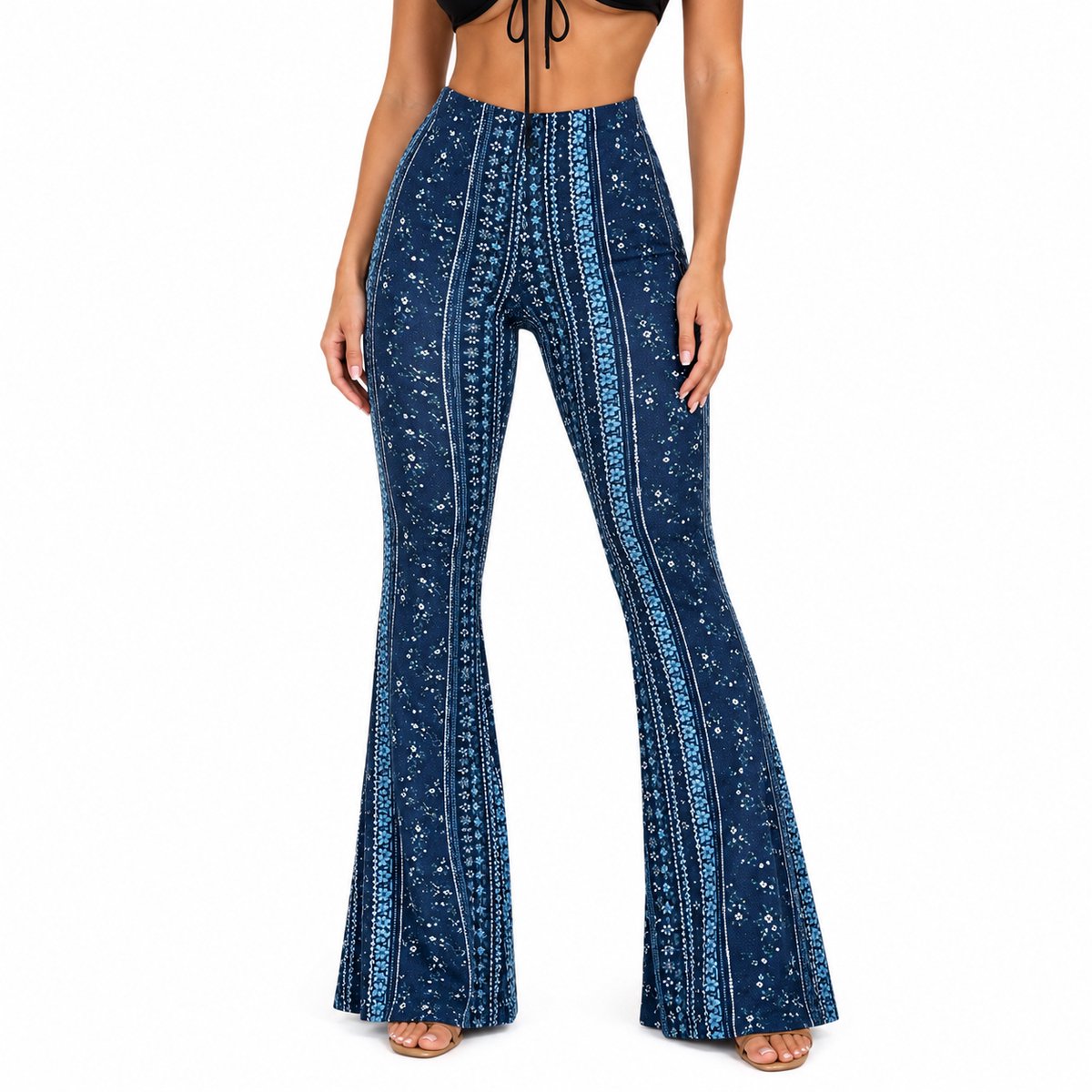 Moderne Dames Broek - Brede Pijpen - Legging - High Waiste