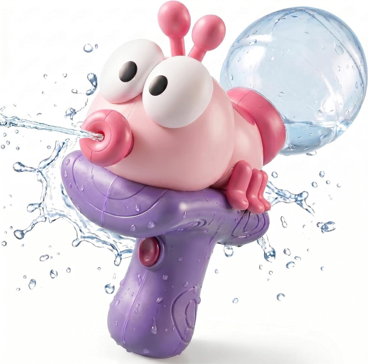 casalora Elektrisch Waterpistool voor Kinderen – Zomerzwembad Speelgoed – Automatisch Spuiten – Zomerspeelgoed voor kinderen - Uniek Mierenontwerp – Batterijgevoed – Geschikt voor Jongens en Meisjes – Roze