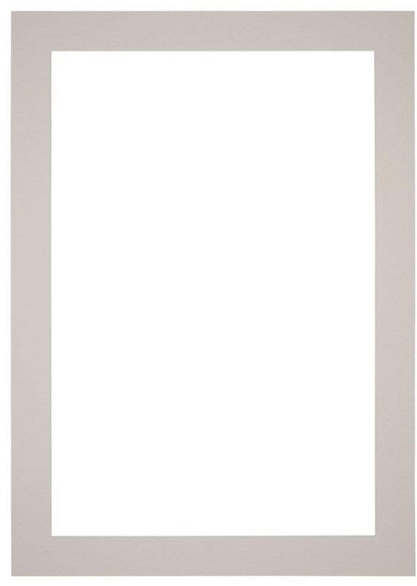 Passe-Partout Fotomaat 15x25 cm - Lijstmaat 25x35 cm - Grijs Graniet - Museumkarton - Fotolijst niet inbegrepen
