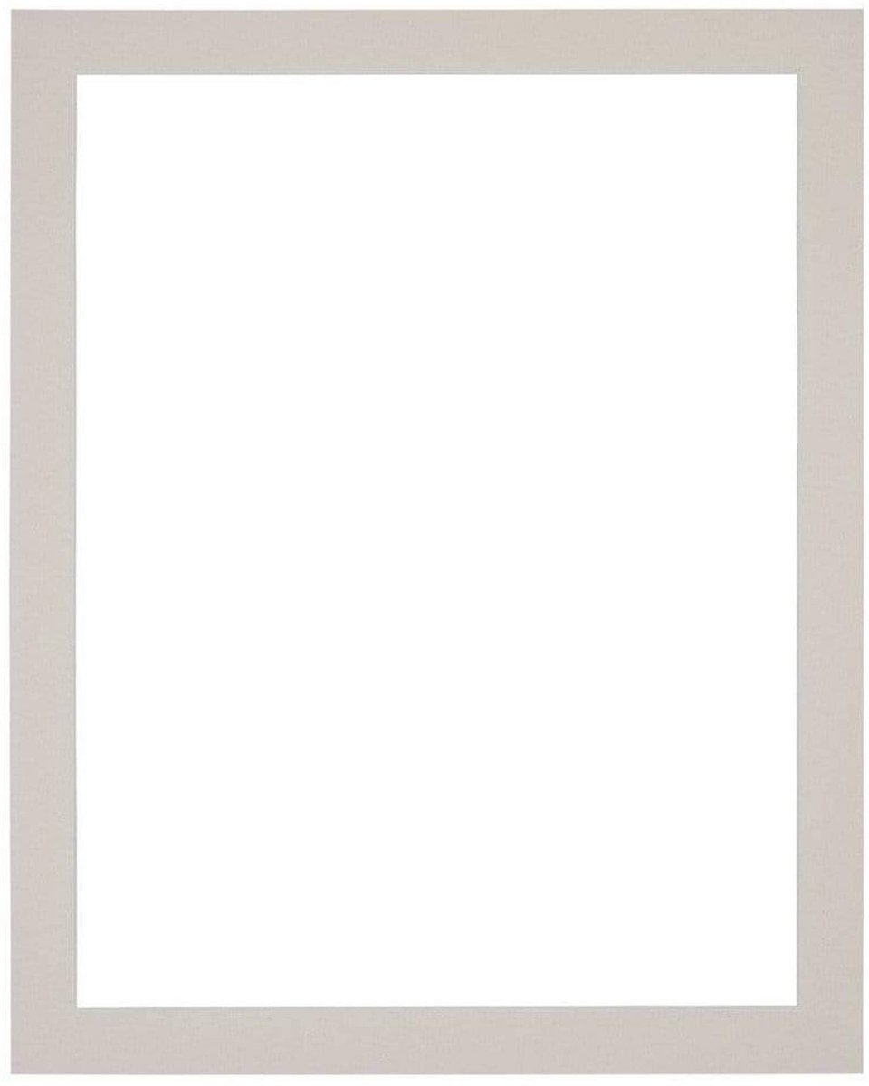 Passe-Partout Fotomaat 15x20 cm - Lijstmaat 20x25 cm - Grijs Graniet - Museumkarton - Fotolijst niet inbegrepen