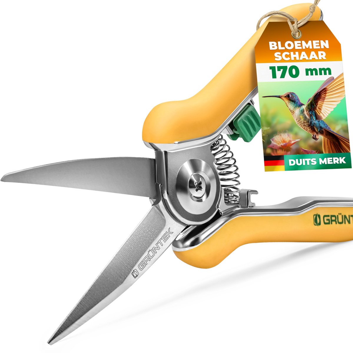 Famanu – Rozenplantenschaar van 170 mm met roestvrijstalen messen en zinklegering, handgreep voor snoeien en oogsten