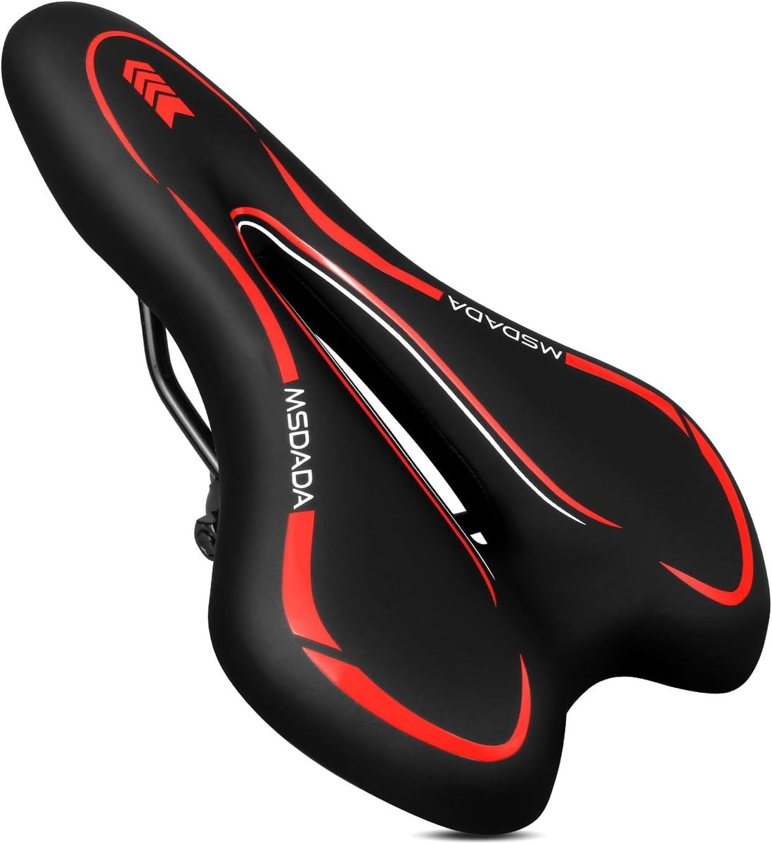 Zadeldekje voor fiets - Rood - 27,5 x 16 cm - Waterdicht Gel Fietszadel - Universeel Comfort voor Heren en Dames