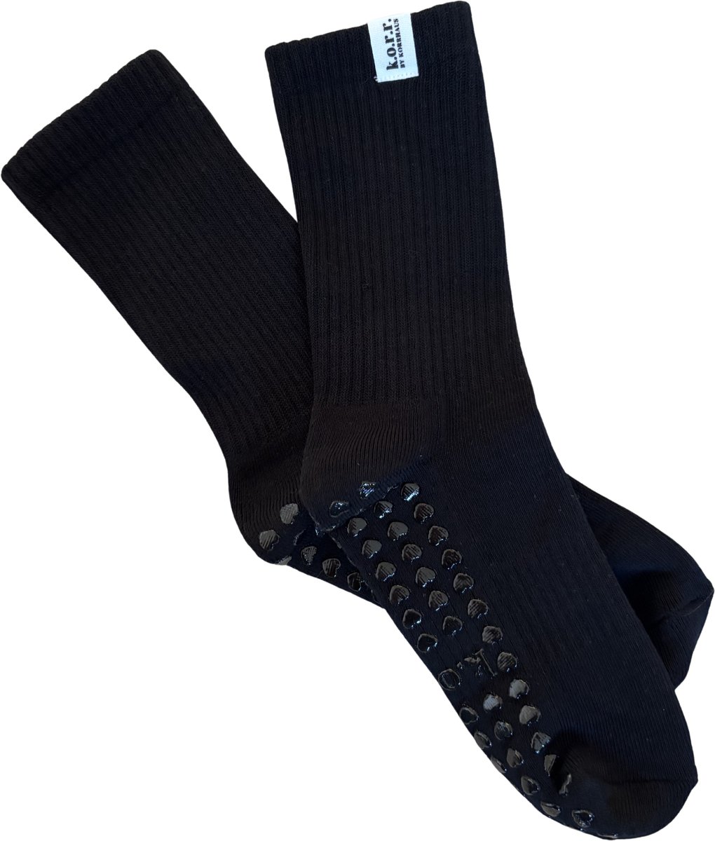 KORRHAUS Basic Black Pilates Gripsokken