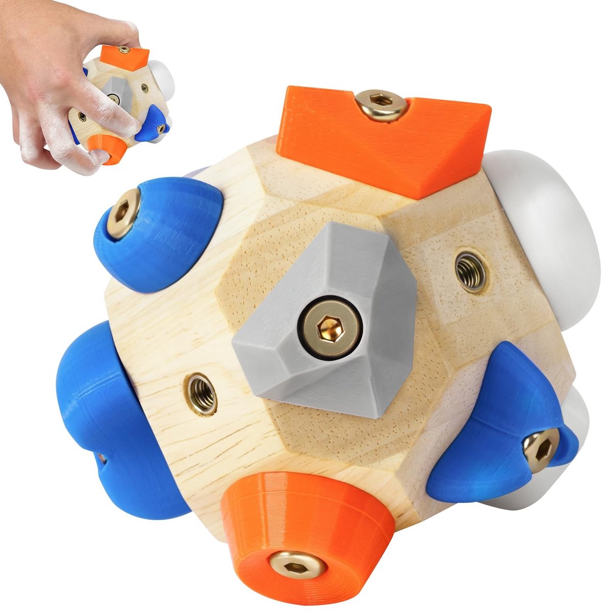 Solidchoice - 3D Klimbal met 12 Houten Grip Rests voor Training