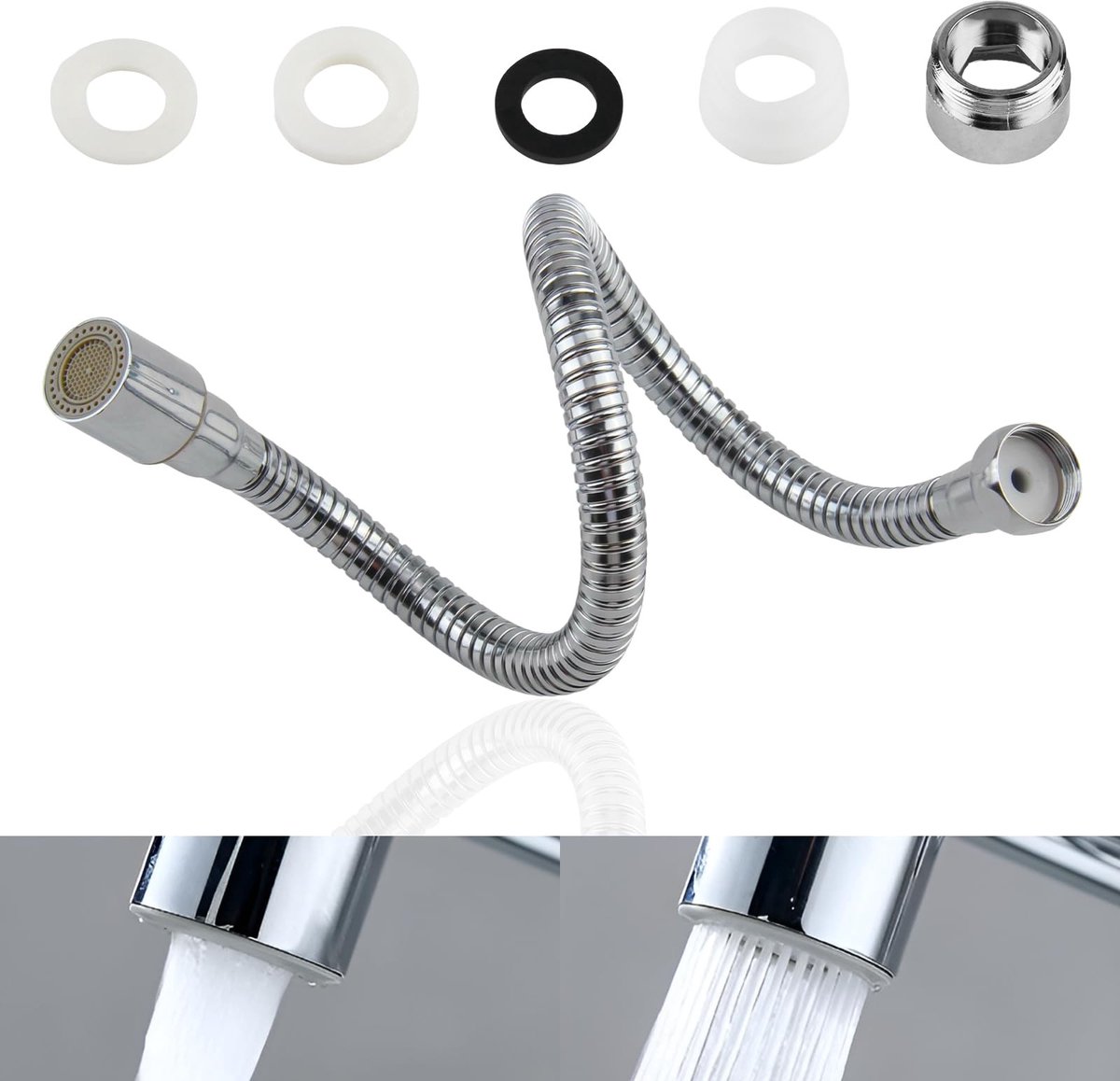 Solidchoice - 50 cm Draaibare Kraanverlenging voor Bad en Keuken