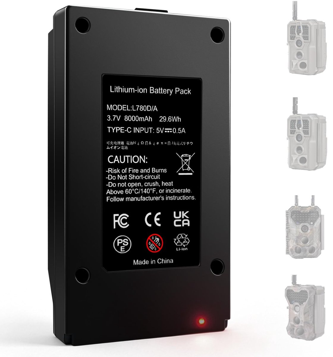 Solidchoice - Oplaadbare Lithium-Ion Accu voor Wildcamera's