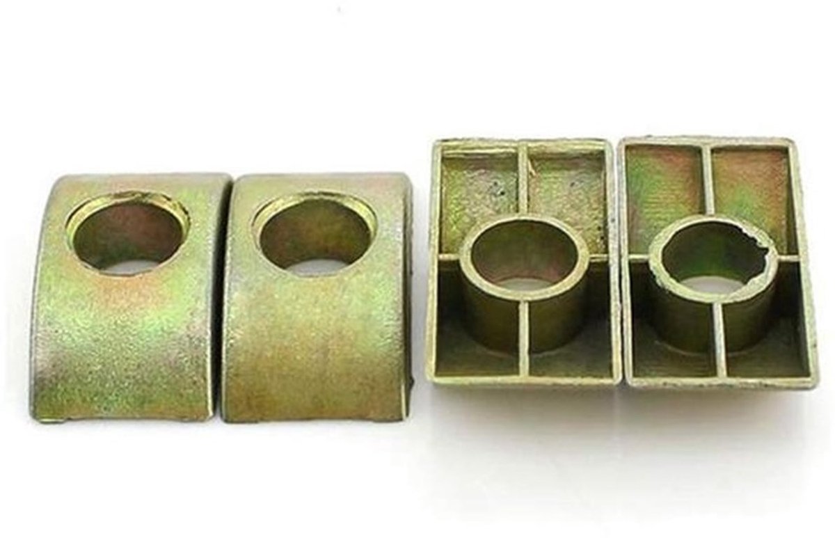 Half Moon Washer 12 Stuks - Halve Maan Spacer - Meubel Connector - Gatdiameter 8mm - Bronzen Toon - Legering - Meubelmoer