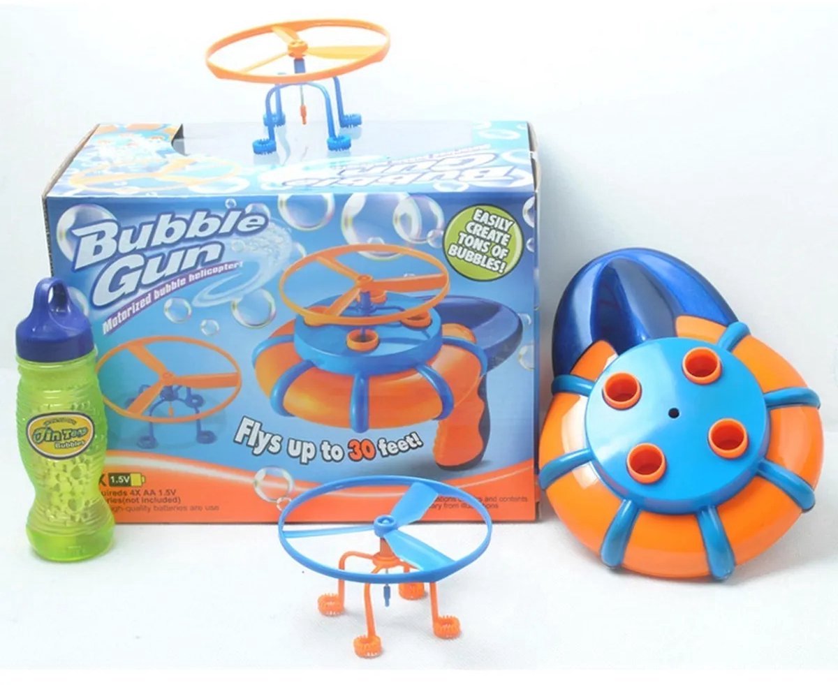 Bellen blaas elektrisch | Bubbel Blaas | Bubble Saucer Helikopter | Incl Zeep Vloeistof en Batterijen