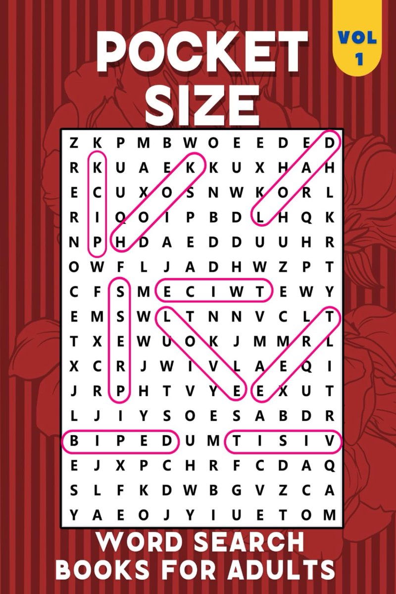 Pocket Size Word Search Books for Adults: 4x6, 102 Puzzles Large font- Easy,Small, Mini,Compact,Travel Size Word - ShopVlot