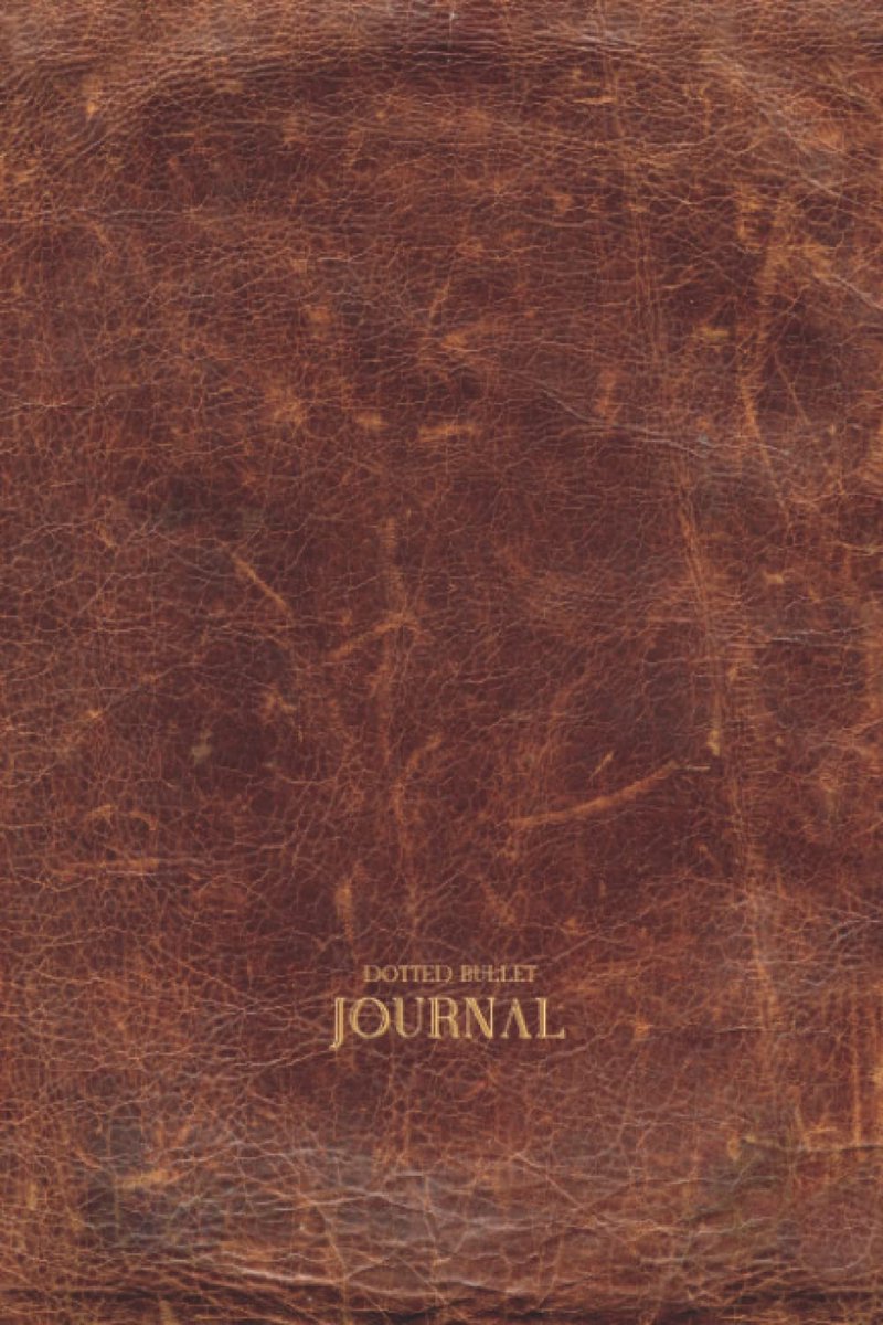 Dotted Bullet Journal for planning and organizing BRWN: Brown leather look cover - ShopVlot